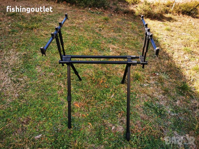 Шаранска стойка за до 5 въдици с телескопични крака с дължина до 133см, снимка 2 - Такъми - 39359856