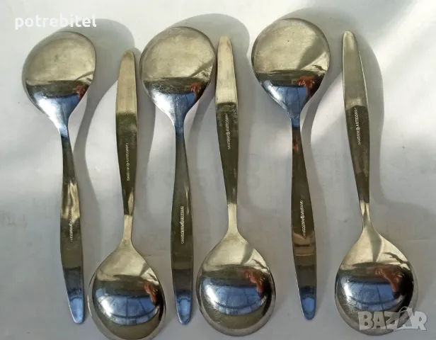 18 прибора за хранене х6 вилици лъжици и ножове SANDRIK, снимка 4 - Прибори за хранене, готвене и сервиране - 49367940