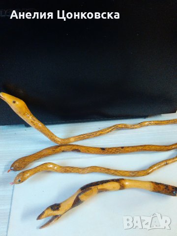 Змии от дърво ръчна изработка, снимка 1 - Сувенири от дърво - 27249038