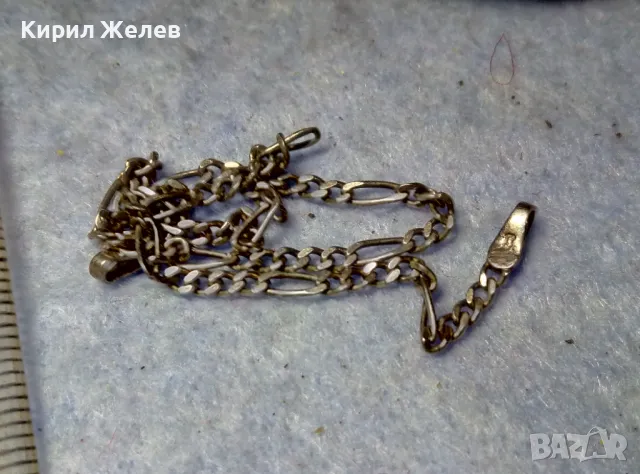 СТАРА СРЕБЪРНА ГРИВНА СРЕБРО 925 КЛАСИЧЕСКА КАРТИЕ ПЛЕТКА с НУЖДА от ЗАКОПЧАЛКА 27173, снимка 5 - Антикварни и старинни предмети - 49551754