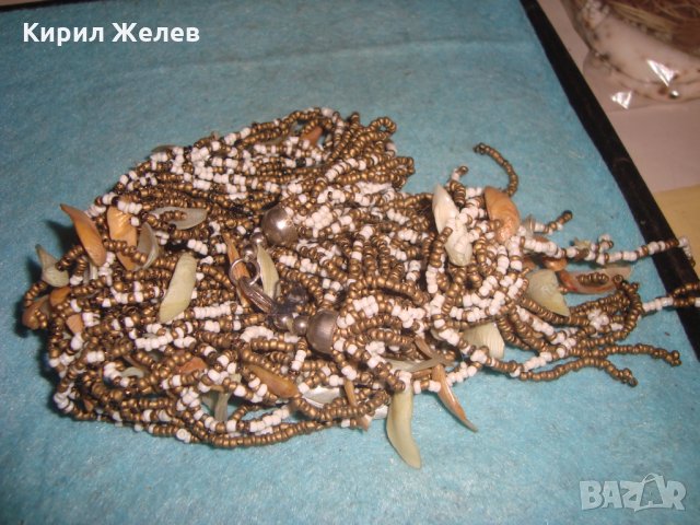 РАЗКОШНА МЪНИСТЕНА АР НУВО СЕДЕФЕНА ОГЪРЛИЦА с ХИЛЯДИ МЪНИСТА ХЕНД МЕЙД ЛЕТЕН НАКИТ 27056 , снимка 12 - Колиета, медальони, синджири - 35132755