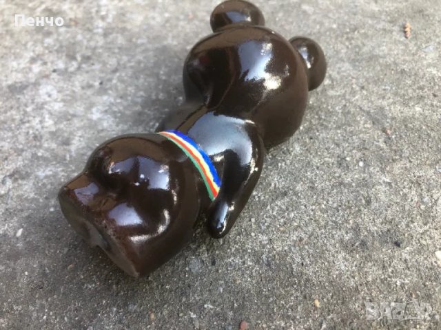 стара порцеланова фигурка "мечето МИША" - 1980г. - СССР, снимка 6 - Антикварни и старинни предмети - 48989587