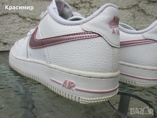 Дамски маратонки Nike Air Force 1 Low 'White Pink Glaze' GS, снимка 4 - Маратонки - 47862485