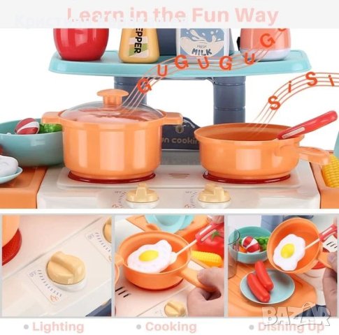 Детска кухня за игра Fashion Kitchen, светлина, звук, вода, снимка 2 - Други - 43430107