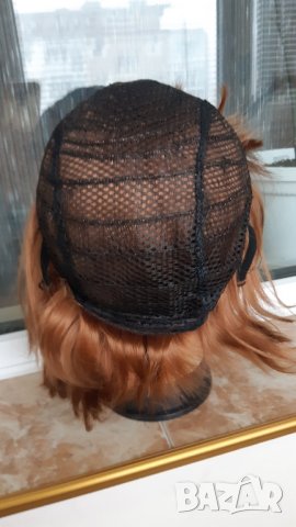 Нова медено кафява перука 28 см Боб стил  - мод.17, снимка 7 - Аксесоари за коса - 12719429