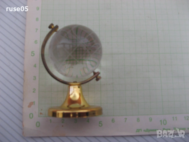 Глобус стъклен с метална основа, снимка 3 - Други стоки за дома - 53583563