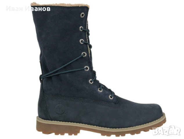 боти/ботуши  Timberland 6 In Shearling 1690A - Сини  номер 38, снимка 2 - Дамски боти - 43911329