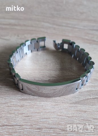 Мъжка стоманена гривна, снимка 3 - Гривни - 43987982