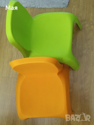 Две детски столчета – ярко зелено и ярко оранжево, снимка 5 - Други - 39659542