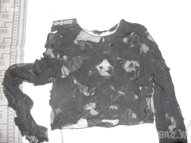 Дантелена блуза AMARINE S размер, снимка 10 - Блузи с дълъг ръкав и пуловери - 50692393