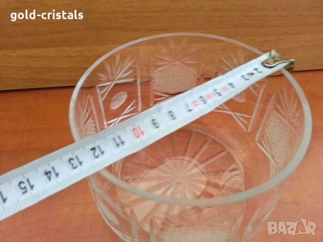 Кристална купа ледарка  кристални чаши, снимка 4 - Антикварни и старинни предмети - 26819751