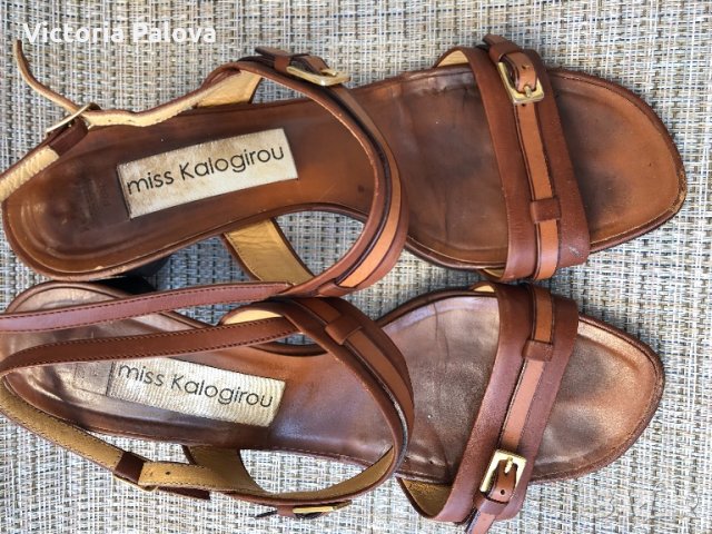 🇮🇹 Изключително удобни скъпи сандали MISS KALOGIROU, снимка 2 - Дамски елегантни обувки - 26382438