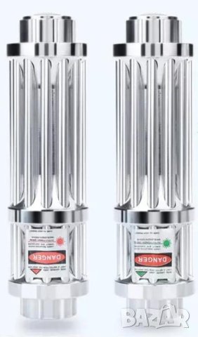 Супер Мощен Лазер Акумулаторен Лазер Високоенергиен Лазер 5000mW Военен Лазер 10 Километра Зелен Лъч, снимка 5 - Оборудване и аксесоари за оръжия - 43309354