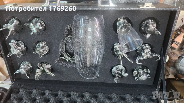 Продавам к-т от 12чашки с кана с глави на животни!, снимка 3 - Декорация за дома - 51472555