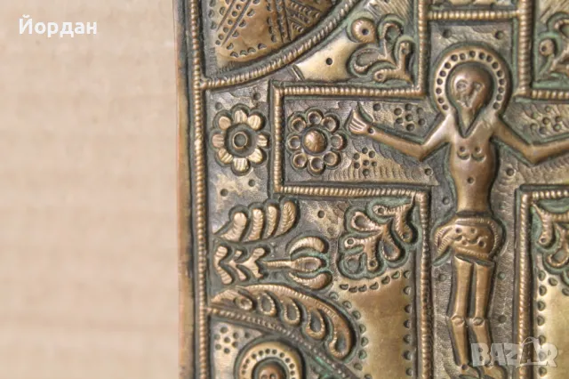 Възрожденска сребърна икона, снимка 6 - Антикварни и старинни предмети - 49483754