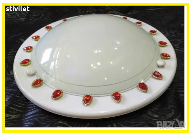 ПЛАФОН  КАПКА ЧЕРВЕНА - НОВО- 3D ЕФЕКТ., снимка 3 - Лампи за таван - 47360299