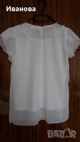 Тънка бяла блузка, снимка 8 - Тениски - 37692155