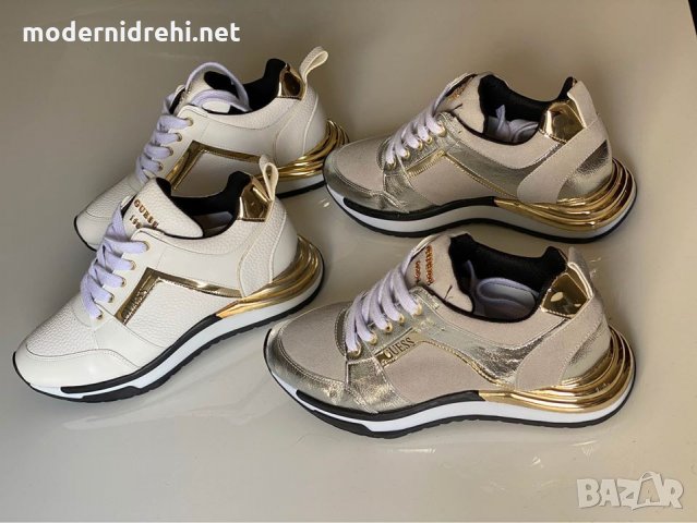Дамски спортни обувки Guess бели и сиви, снимка 1 - Дамски ежедневни обувки - 29049243