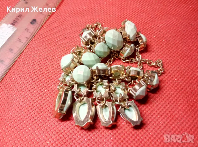 ЕФЕКТНА ЗЛАТИСТА ВИНТИДЖ АРТ СТИЛ ОГЪРЛИЦА КОЛИЕ 47326, снимка 8 - Колиета, медальони, синджири - 47309100