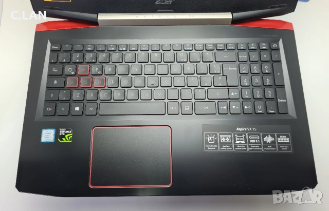 Acer Aspire VX 15 i5 7300HQ/16GB/256SSD/1TB HDD/GTX 1050-4GB/FHD, снимка 9 - Лаптопи за игри - 53266550