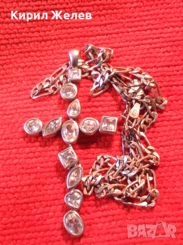 СКЪПОЦЕНЕН СРЕБЪРЕН КРЪСТ със СРЕБЪРНА ВЕРИЖКА РОДИРАНО СРЕБРО 925 C-Z с ЛАБОРАТОРЕН МОЙСАНИТ 41842, снимка 15 - Колиета, медальони, синджири - 49328506