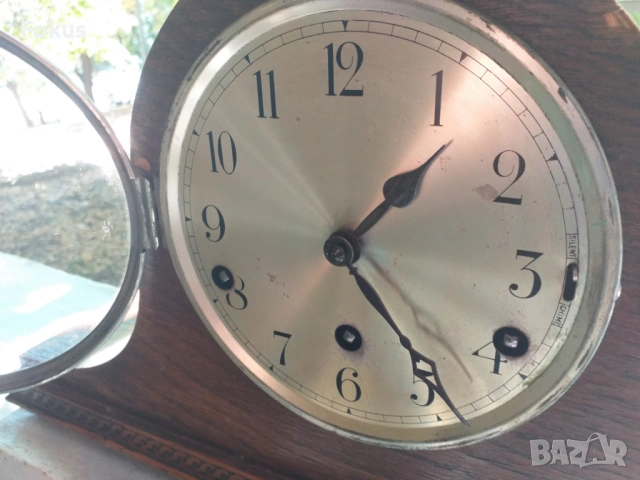 Стар антикварен английски каминен часовник, снимка 3 - Антикварни и старинни предмети - 53461942