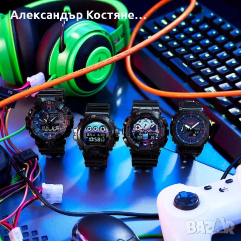 Мъжки часовник Casio G-Shock RGB Series GA-2100RGB-1AER, снимка 4 - Мъжки - 43749195