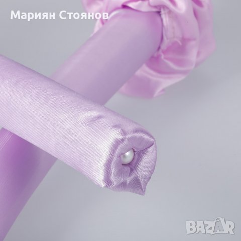 Сатенен ролер и скрънчита за коса ленти за къдрене къдрици спираловидни ленти, снимка 6 - Аксесоари за коса - 38558274