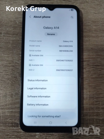 Samsung Galaxy A14  64GB 4GB RAM , снимка 3 - Samsung - 52980354