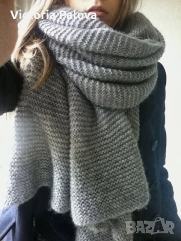 Луксозен плетен шал - тежък, еластичен, стилен