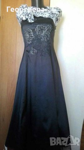 Прелестна черна дълга официална рокля ПРОМОЦИЯ👗🍀S р-р👗🍀 арт.345, снимка 2 - Рокли - 27967907