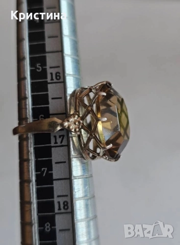 Руски (СССР) сребърен пръстен , снимка 6 - Антикварни и старинни предмети - 51962678