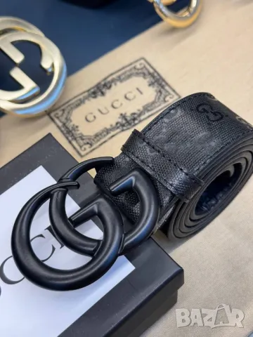 колани от естествена кожа в кутия gucci 3см