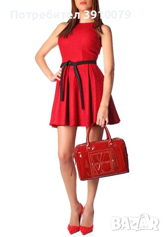Червена рокля Avin, снимка 1 - Рокли - 43293683