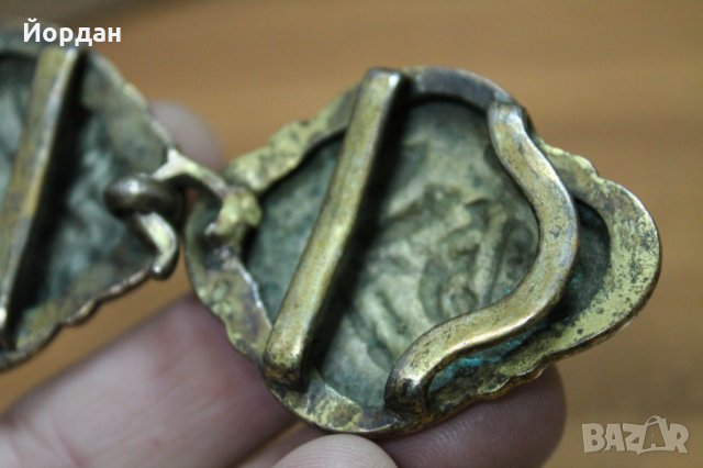 Детски сребърни пафти с живачна позлата , снимка 6 - Антикварни и старинни предмети - 34975519