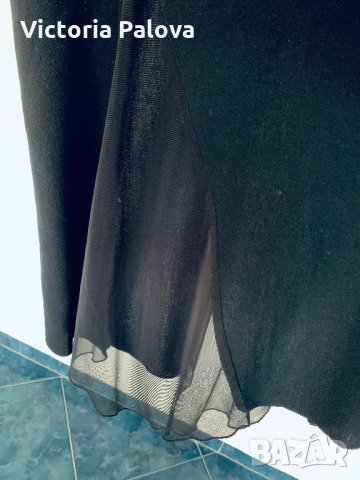 Дълга черна рокля DEPOLO, снимка 5 - Рокли - 33193761