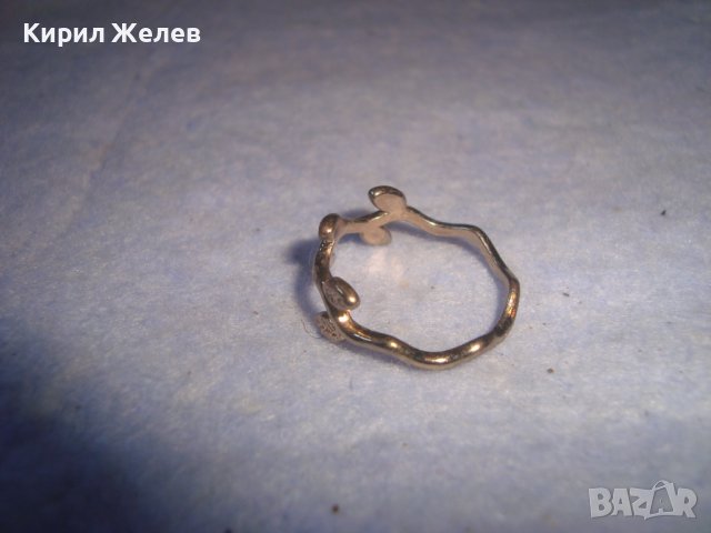 ПОСРЕБРЕН ФЛОРАЛЕН СТАР МЕДЕН ФИН ПРЪСТЕН 29136, снимка 3 - Пръстени - 37412635
