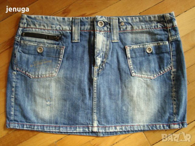 Къси дънкови оригинални поли G-star 27-28 номер, снимка 9 - Поли - 32803063