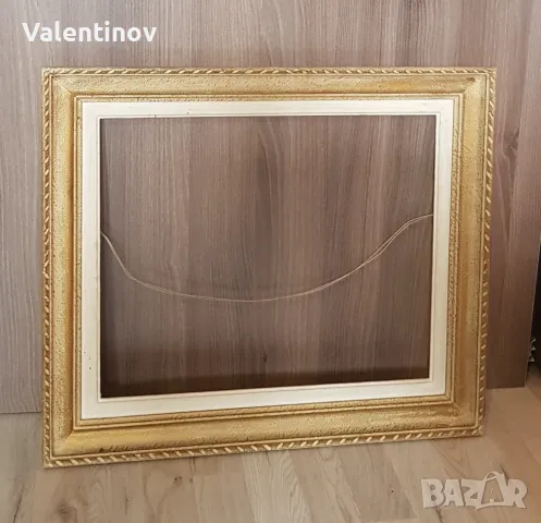 Старинна дървена рамка за картина , снимка 1