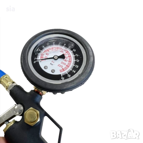 Манометър за гуми, Пистолет за сгъстен въздух с манометър, снимка 2 - Аксесоари и консумативи - 32482984