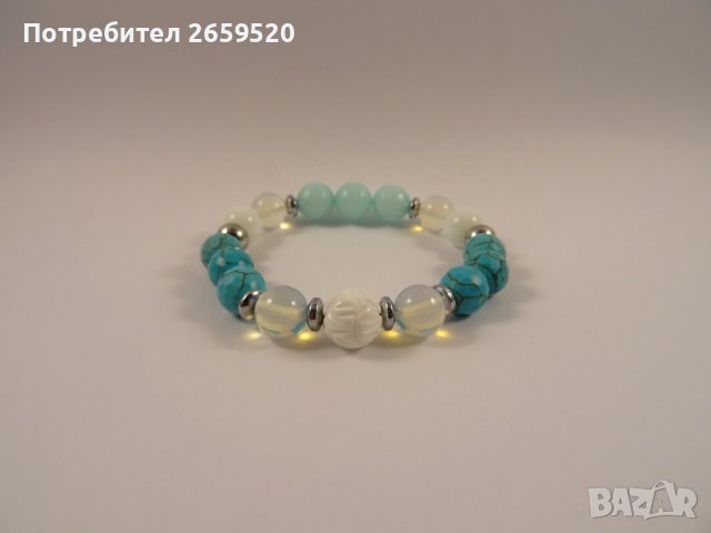 Дамска гривна от естествени камъни, снимка 3 - Гривни - 39578428