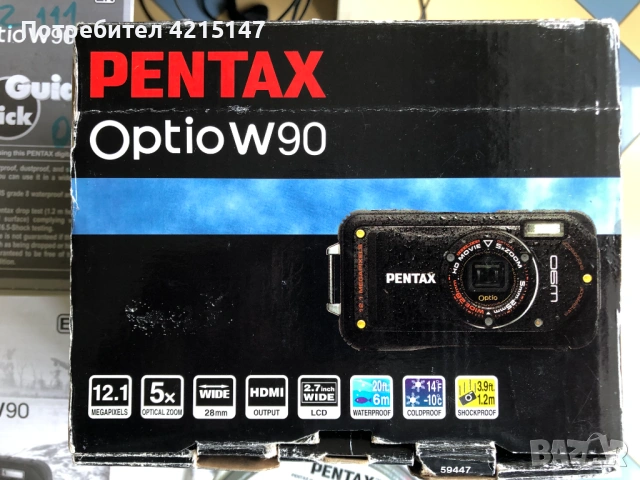 Pentax Optio W90 -Водоустойчив, удароустойчив-фотоапарат(камера)