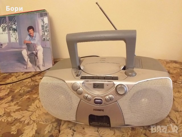 PHILIPS CD, касетофон,радио., снимка 4 - Радиокасетофони, транзистори - 26543171