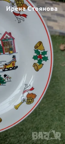 6 броя десертни чинии с коледен декор, Ita Bella. Диаметър 20,5 см. , снимка 4 - Чинии - 47319932