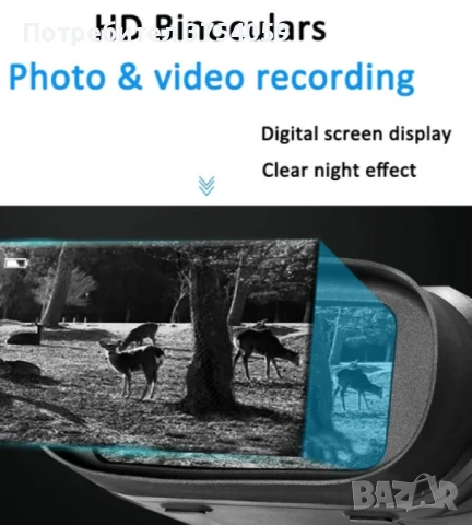 Бинокъл, нощно виждане - Гаранция 12 месеца , снимка 3 - Екипировка - 48459121