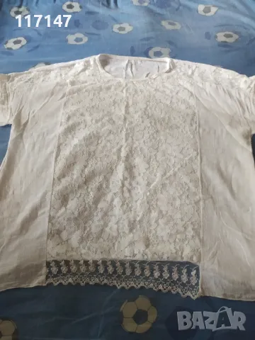 страхотна бяла блуза, снимка 2 - Туники - 50254108