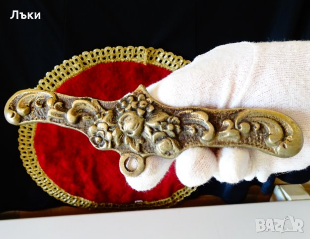 Бронзова закачалка,окачалка,апликация,барок. , снимка 2 - Антикварни и старинни предмети - 34806756