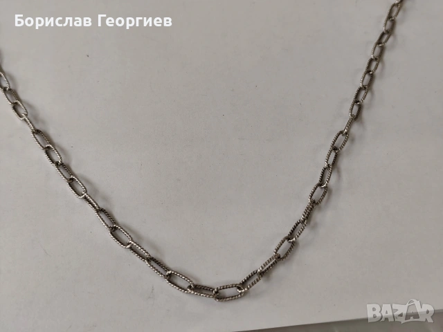 Сребърно колие 925, снимка 4 - Колиета, медальони, синджири - 53230292