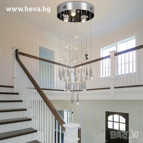 Модерен кристален полилей , снимка 3 - Полилеи - 53514660