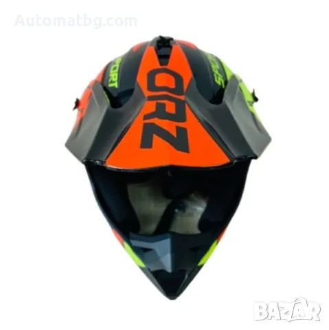 Кросова каска Automat, За мотор, Атв, Велосипед, S, M и L размер, Черно с оранжево, снимка 3 - Аксесоари и консумативи - 47560213